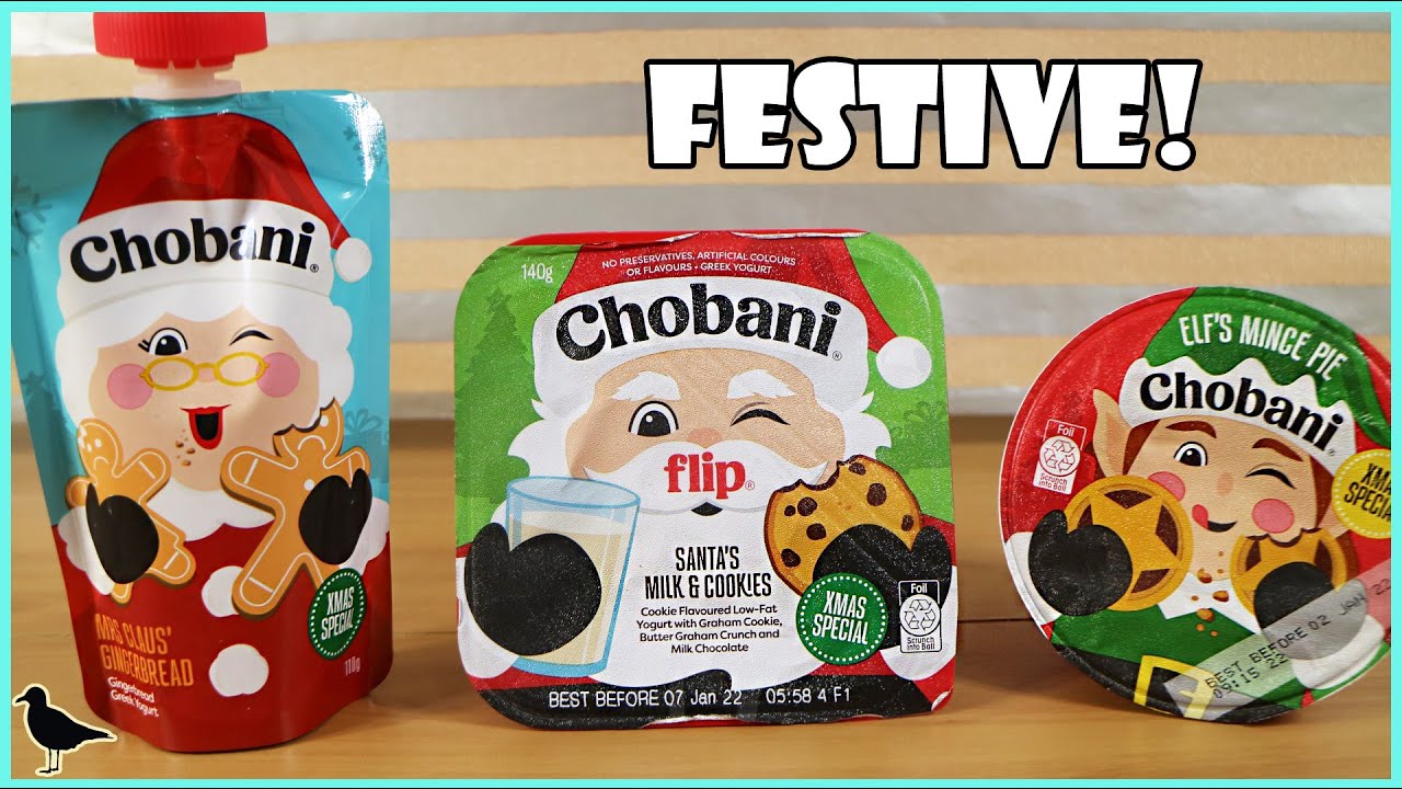 Chobani Christmas Yoghurt Flavours Review! Mince Pie, Gingerbread
