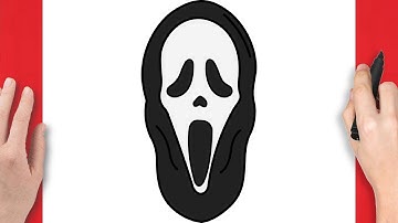 How To Draw Ghost Face - Step By Step Drawing