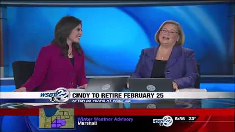 WSBT 22's Cindy Ward announces retirement