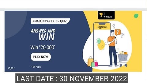 Amazon  Pay Later Quiz Answers Today| 1 November 2022 | Daily Quiz Time
