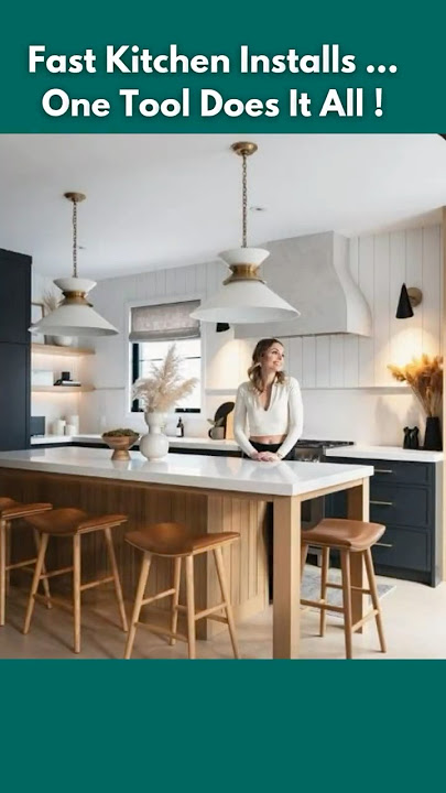 'Fast Kitchen Installs – One Tool Does It All ! #FastInstall#KitchenFitout#CabinetMaking#SpeedBuild
