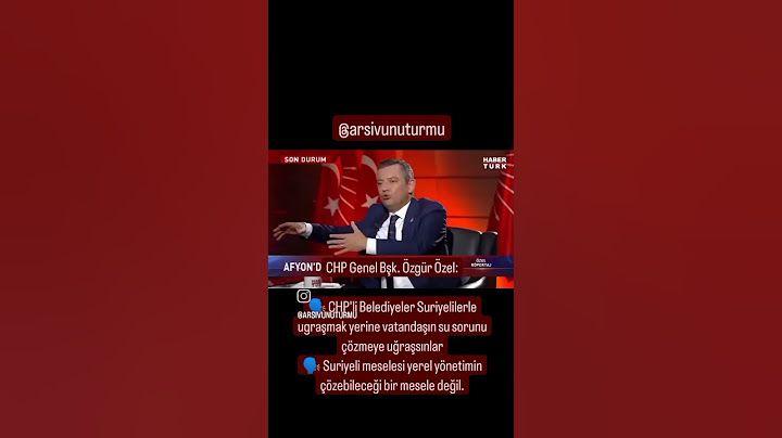 CHP Genel Bşk. Özgür Özel:🗣️ Suriyeli meselesi yerel yönetimin çözebileceği bir mesele değil .