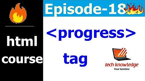 [Hindi] Learn HTML - creating progress bar in html