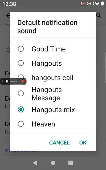 Hangout Notification Sounds