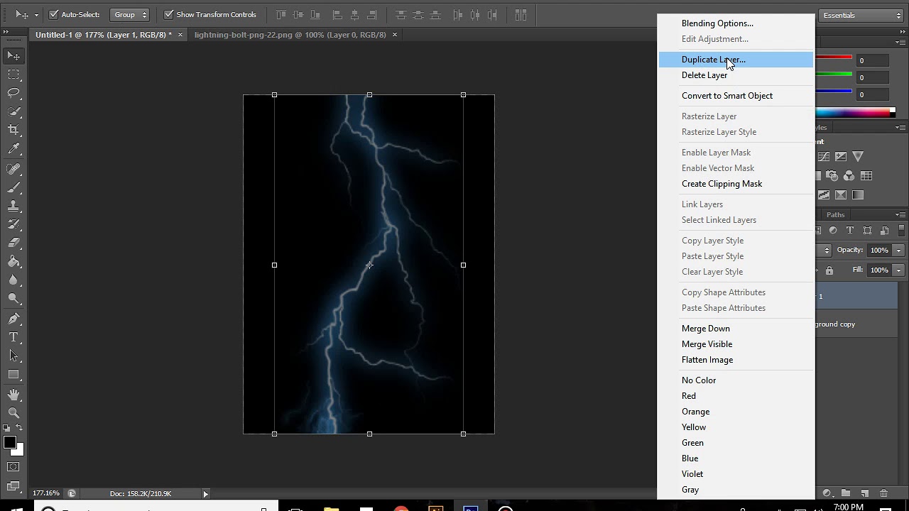 lightning animation basic in YouTube