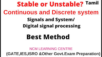 Stable or unstable system identification| Continuous | Discrete system | Signal and system| DSP