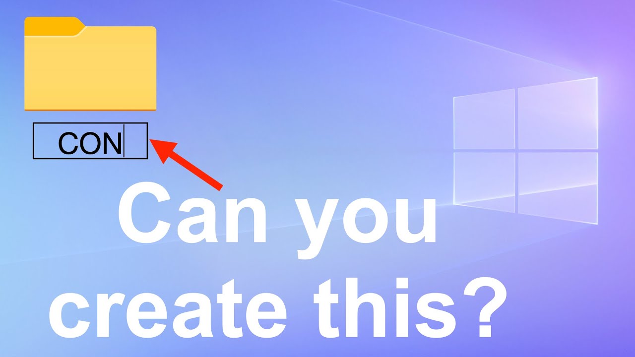 You Can't Name A File CON In Windows (Well, easy Bypass) - YouTube