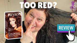 Revlon ColorSilk Review | Medium Golden Chestnut Brown 💜 Before & After on grey roots
