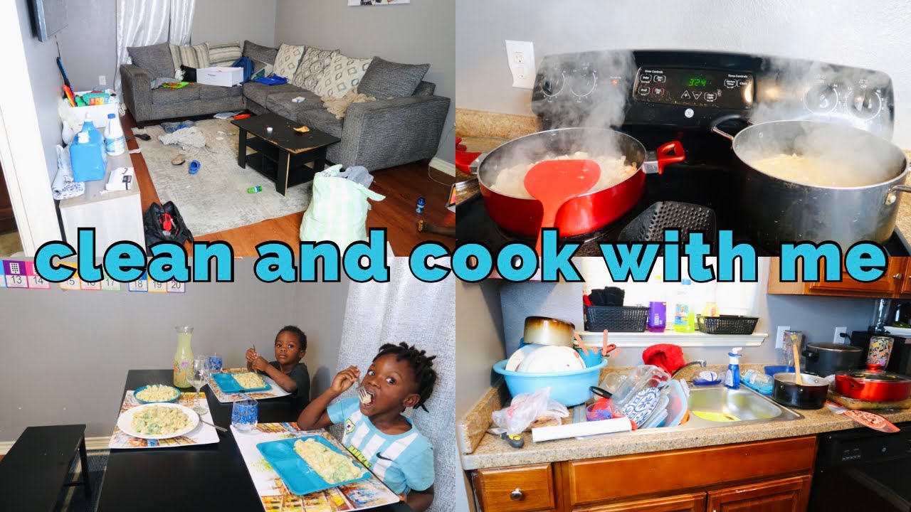Deep clean my messy / dirty house & cook Lunch with me // first time ...