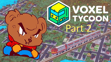 Building a transportation network - Voxel Tycoon (4x Speed time lapse) - Part 2