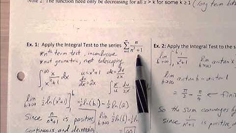 BC Calculus 9.3 Integral Test