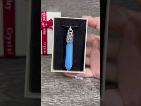 Велика підвіска кристал "Місячне сяйво" форма шестигранник у подарунковій коробочці, видео 4