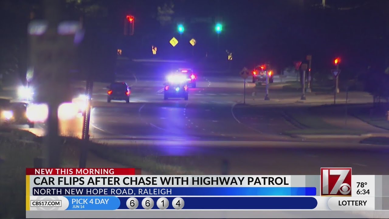 Trooper chase ends in crash on New Hope Road in Raleigh: NCSHP - YouTube