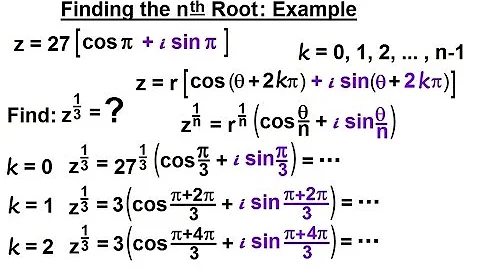 Calculus 2: Complex Numbers & Functions (21 of 28) Finding the nth Root: Example