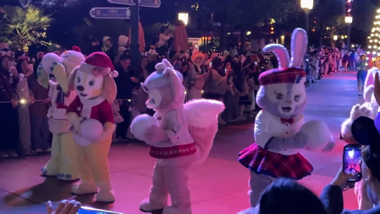 [4K] Шанхайский Диснейленд, Зимняя волшебная кавалькада Диснея, Ночь 2024