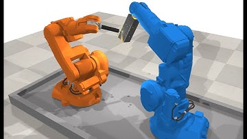 Collaborative Inverse Kinematics Task in CoppeliaSim