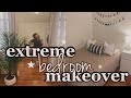 EXTREME BEDROOM MAKEOVER! *neutral aesthetic* | Simply Soribel