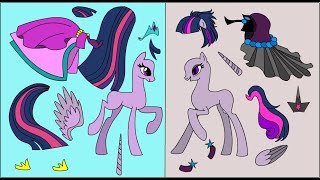 Mlp custom- Nice alicorns vs Evil alicorns -My little pony Paper craft ideas