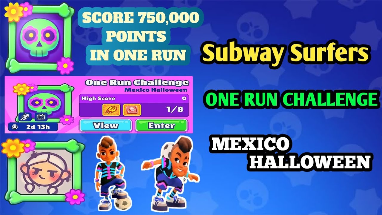 Subway Surfers: One Run Challenge в Мексике на Хэллоуин