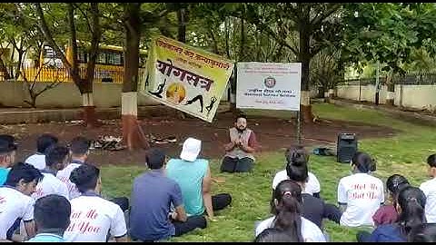 Workshop on Yoga organized by NSS unit of KK Wagh Senior College Nashik from 18 to 21 June 2022.