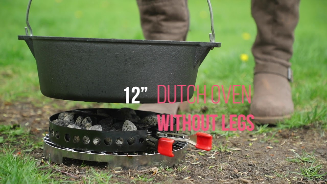 8 Pre-Seasoned 2 Quart Dutch Oven Without Legs - CampMaid