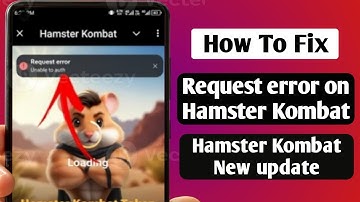 How To Fix Hamster Kombat Request error Problem 11 Hamster Kombat Network Connection Error