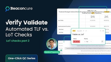 Verify Validate: Automated TLF vs. LoT Validation Checks