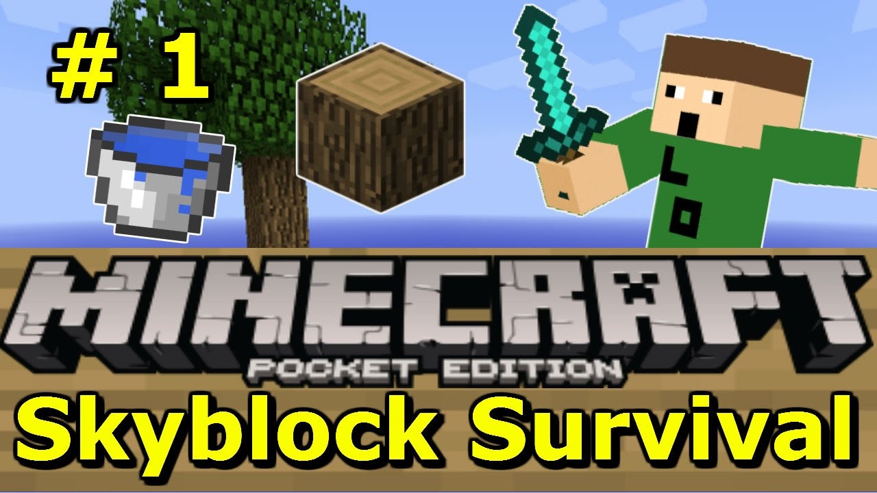 Minecraft PE 1.0 SkyBlock Hardcore Survival Series Ep 1- New Series ...