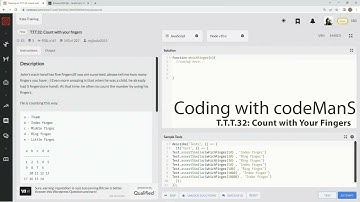 Codewars 7 kyu T.T.T.32: Count with Your Fingers JavaScript