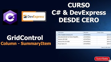 DevExpress y C#: GridControl - Column -SumaryItem