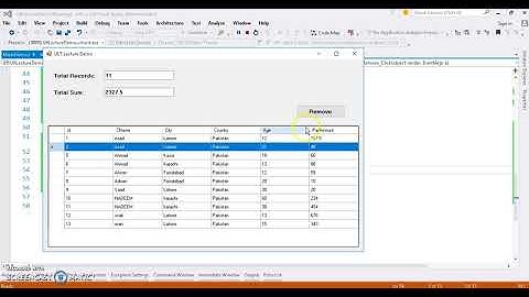 Remove the Row of Datagridview in C#