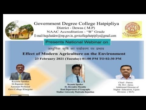 Effect of Modern Agriculture on the Environment