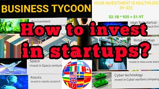 Tycoon Business Game Startups - how to invest in startups screenshot 4