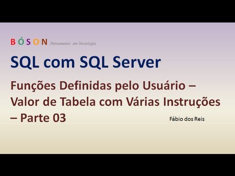 Vídeo: O que são tipos de tabela definidos pelo usuário no SQL Server?