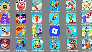 Save the girl,Going balls,Shape shifting,Save the lady,Fun Race 3d,Pull him out,Puppet smash. screenshot 4