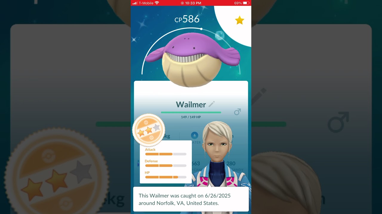 Field Research Shiny Wailmer Encounter plus Evolution into Shiny Wailord in Pokémon Go 