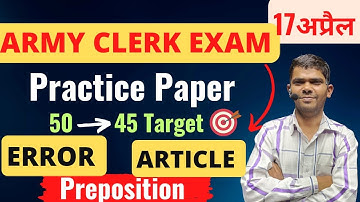 🎯 Army CLERK  Exam 2023  || Complete Practice Paper || Army Agniveer Online Class|| Model Paper