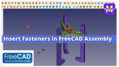 Insert Fastener in FreeCAD Assembly | FreeCAD Tutorial | FreeCAD Fasteners | Mechnexus |