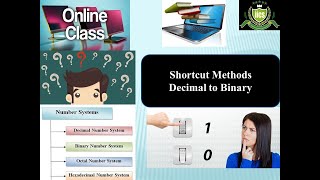 Number System | Lecture-05 | Shortcut Methods of Decimal to Binary | By Devendra Sir | IICS COLLEGE