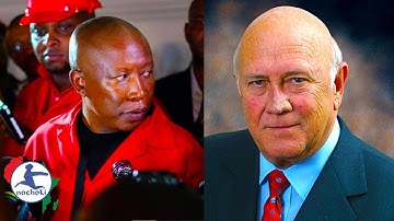 Julius Malema geeft commentaar op apartheidspresident De Klerk na verstoring van SONA