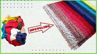 Rug from old T-shirts - useful upcycling (English subtitles)