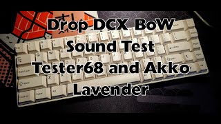Drop DCX Black on White Keycap Sound Test on a Tester68 with NK Creams Linear Switches