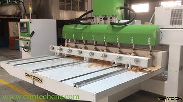 Egypt 8 heads 4 axis High Presicion Multi heads 3D Woodworking CNC Router Machine with Multi Rotary