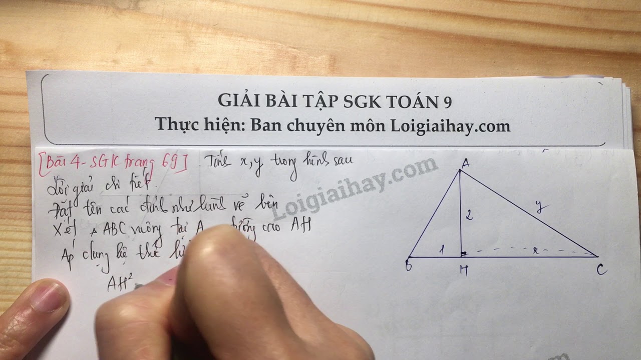 Giải bài 4 trang 69 SGK toán 9 tập 1 - youtube