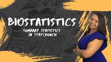 Summary Statistics in StatCrunch