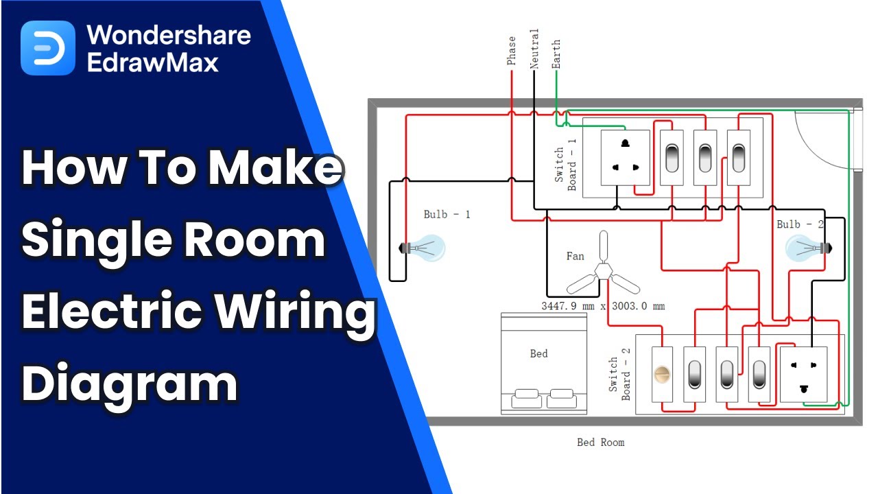 How to Make a Single Room Wiring Diagram - YouTube