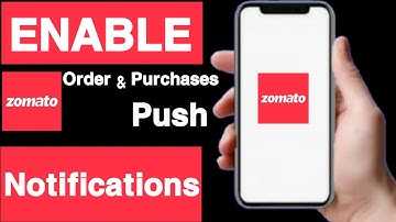 How to enable order and purchases push notifications on zomato account||Unique tech 55