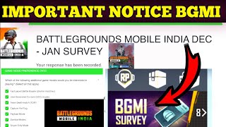 OMG 😱 IMPORTANT SURVEY BGMI EVERY Player's / Complete Bgmi Survey / New Mode / New Low Device FPS screenshot 4