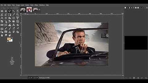 Place a face behind objects using Gimp 2.10