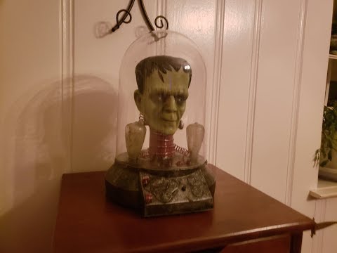 Gemmy Halloween Pre Production Prototype Sample Frankenstine Head Under Dome Target 2017